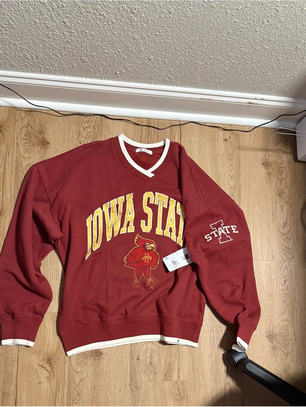 Iowa State Women's V-Neck Pullover Jacket in Cardinal Red